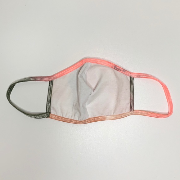 Olive and Coral Tie-Dye Face Mask - Picture 6 of 6